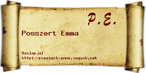 Posszert Emma névjegykártya